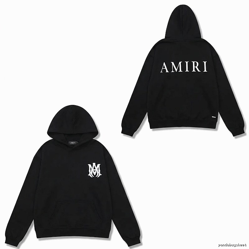 AMIRI minimalist style black hoodie