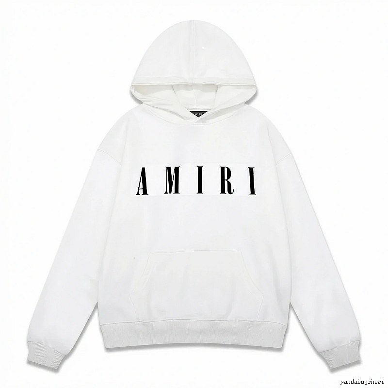 AMIRI minimalist style white hoodie