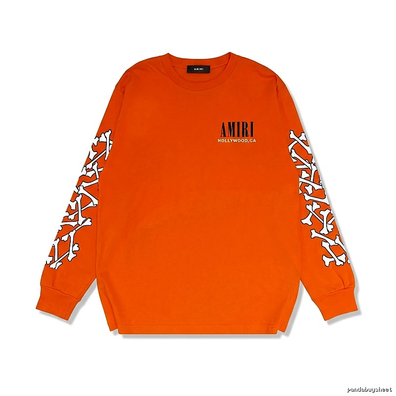 AMIRI orange sweatshirt with skull pattern