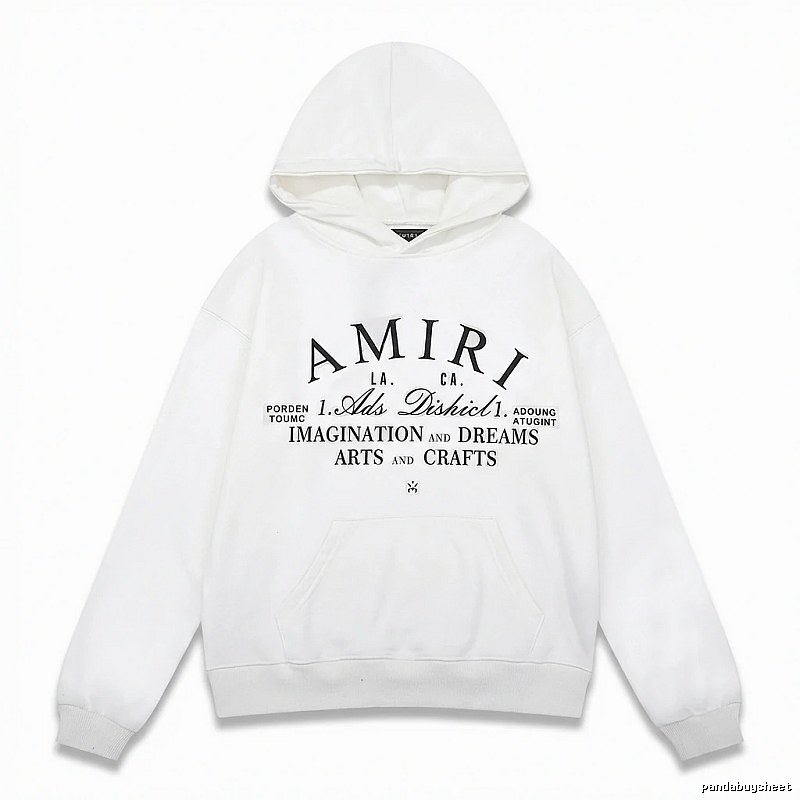 AMIRI retro-style white hoodie