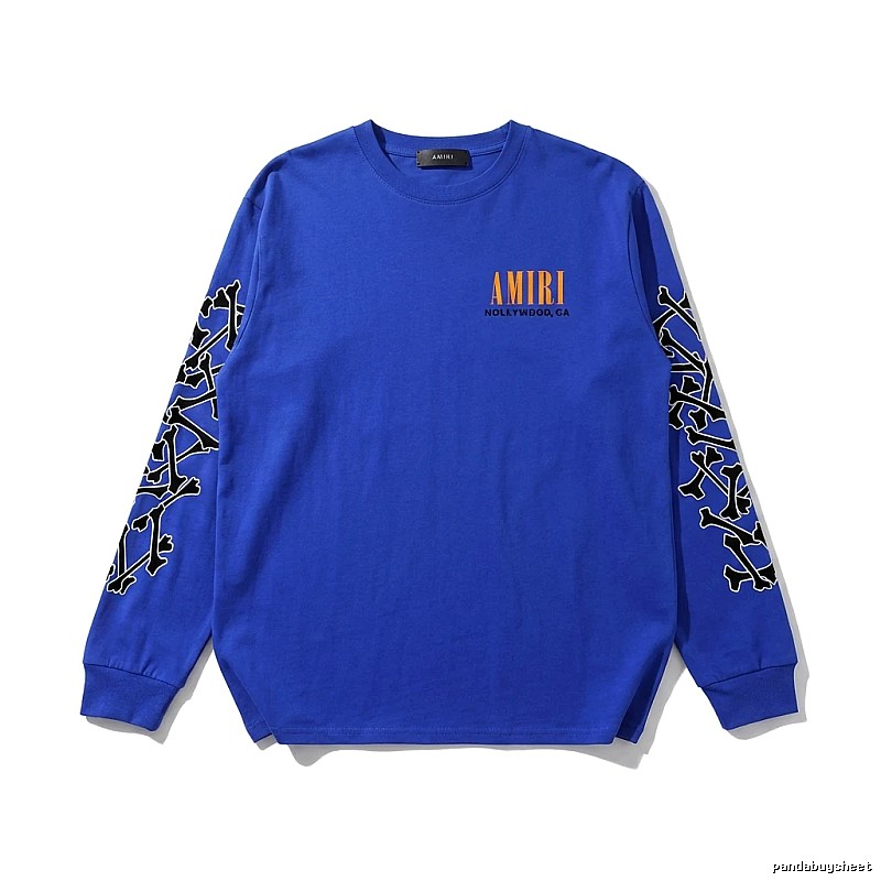 AMIRI Skull Print Trendy Blue Sweatshirt