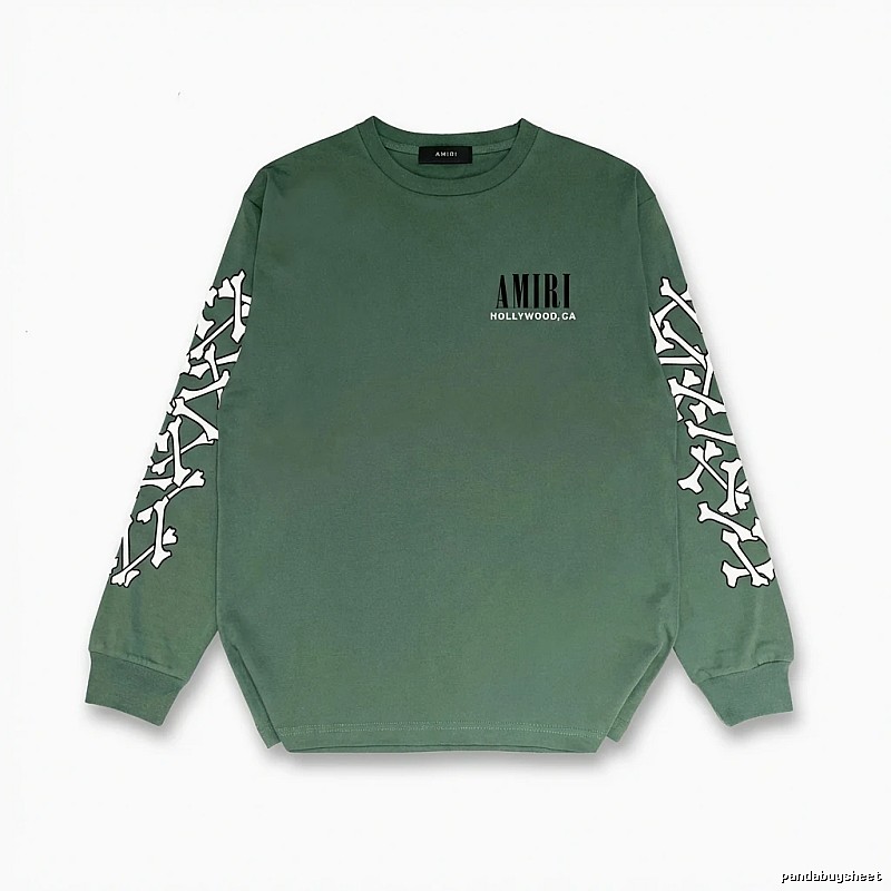 AMIRI Skull Retro Style Green Sweatshirt