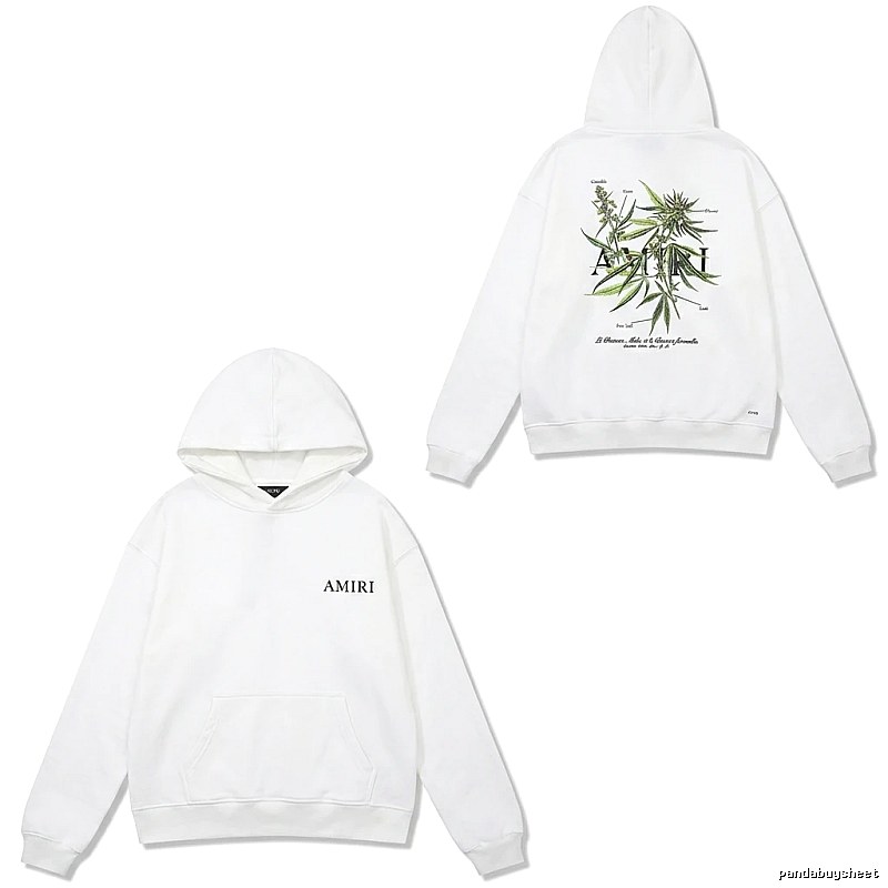AMIRI White Hoodie with Floral Print Style