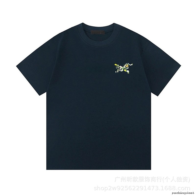 Arc'teryx Floral Embroidered Outdoor Style Navy T-Shirt