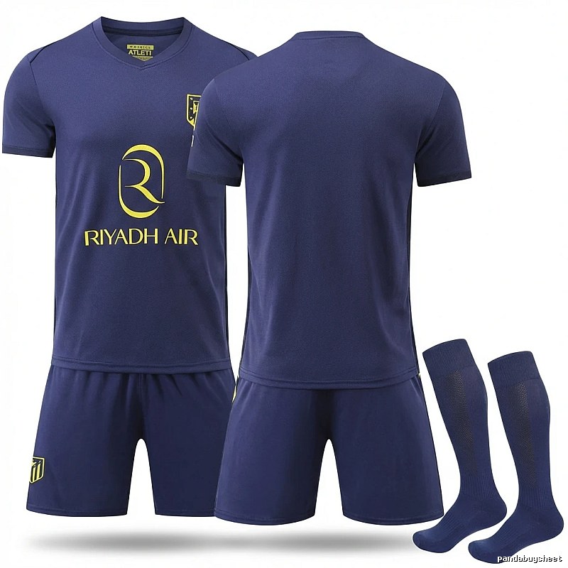 Atletico Madrid's minimalist-style blue jersey