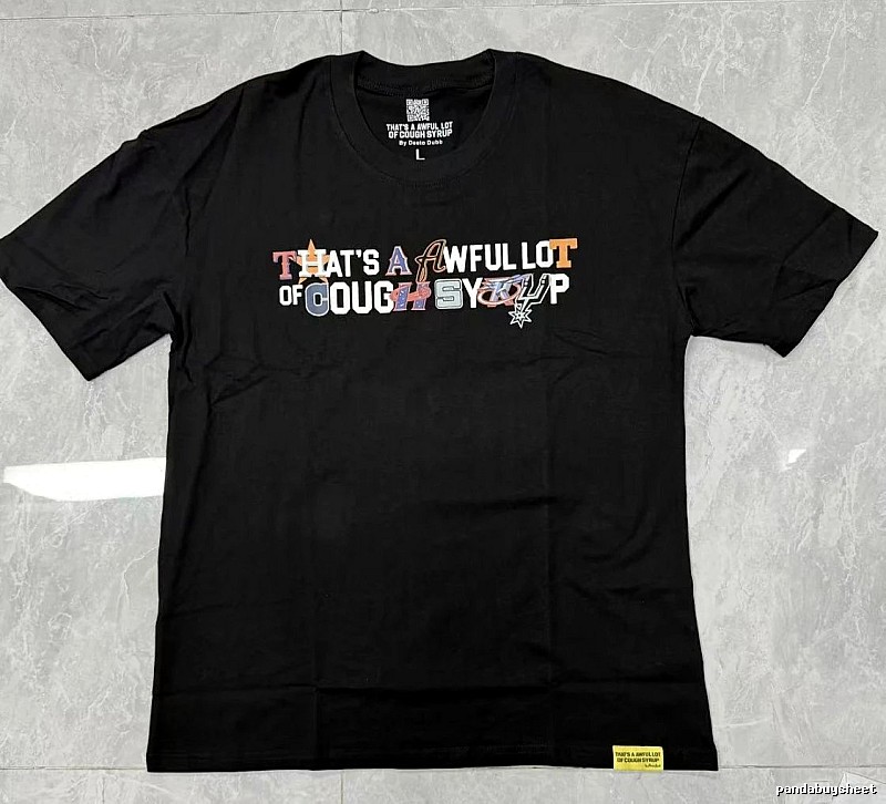 Awful Lot Color-block Printed Street Style Black T-shirt