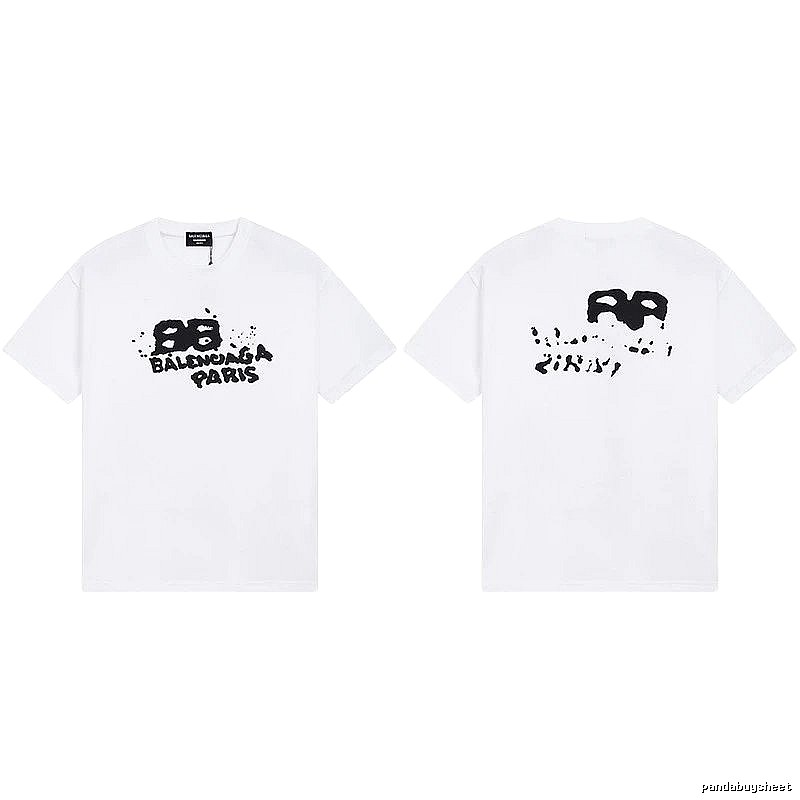 Balenciaga BB Print White T-shirt