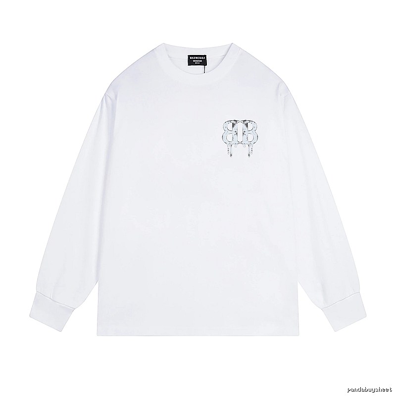 Balenciaga BB-style white sweatshirt