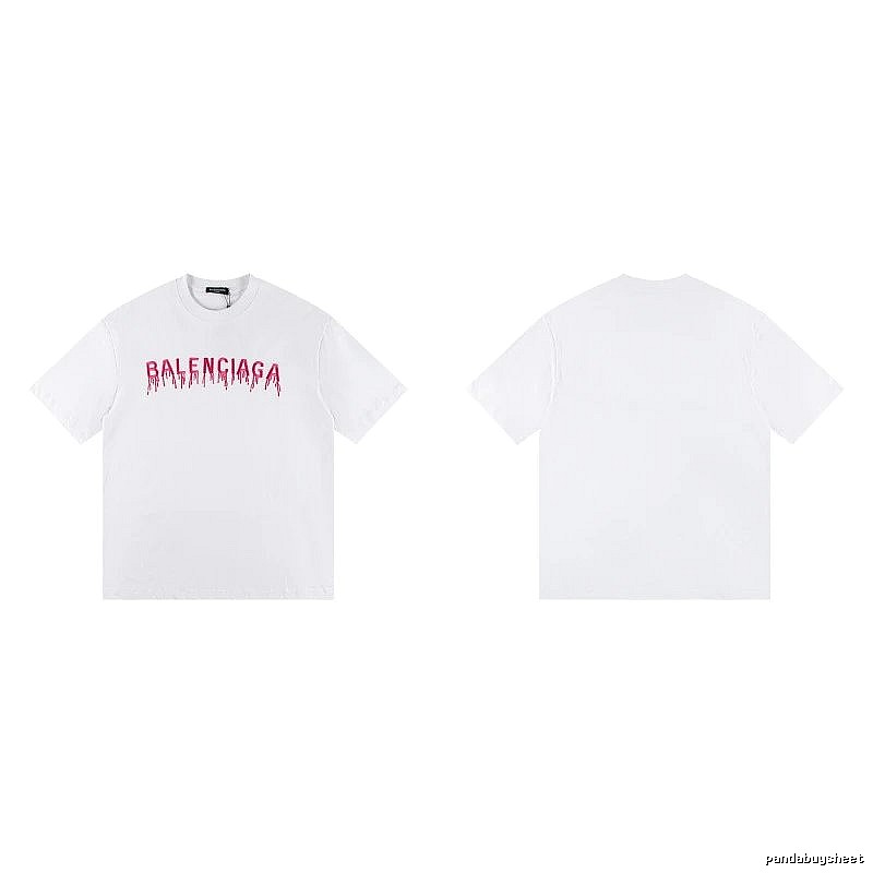 Balenciaga Blood Drop Collection Street Style White T-Shirt
