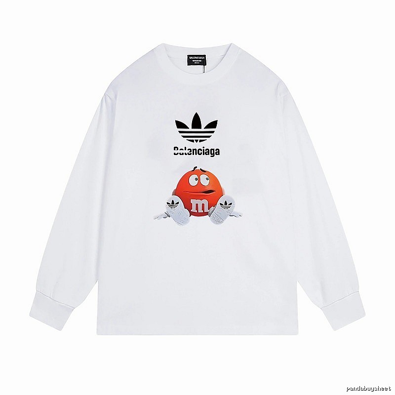 Balenciaga Co-branded Cartoon White Sweatshirt