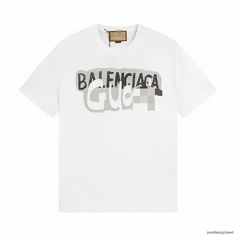 Balenciaga Co-branded Graffiti-style White T-Shirt