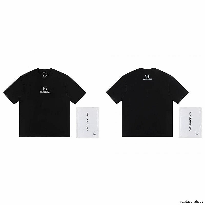 Balenciaga Co-branded Street Style Black T-shirt