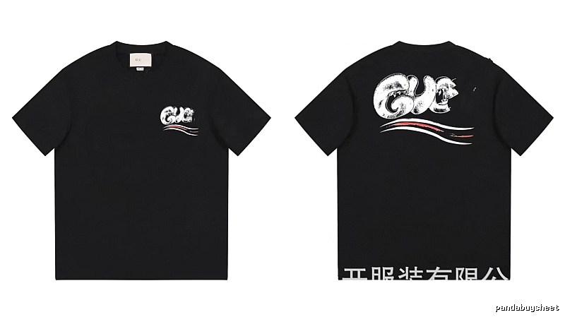 Balenciaga Graffiti Street Style Black T-Shirt