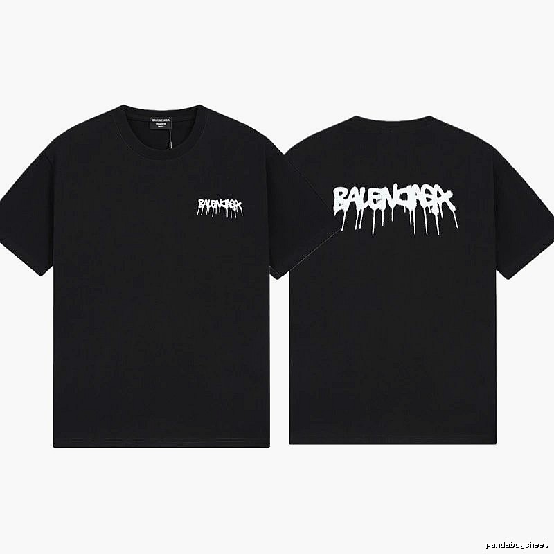 Balenciaga Graffiti Street Style Black T-Shirt