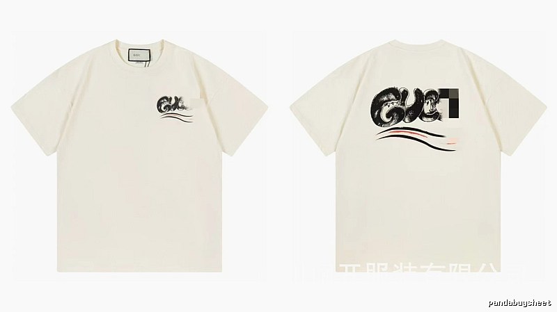 Balenciaga Graffiti Street Style Off-White Short-Sleeve T-Shirt