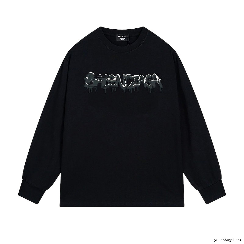 Balenciaga graffiti-style black long-sleeve