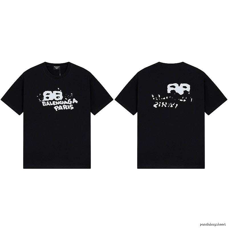 Balenciaga graffiti-style black T-shirt