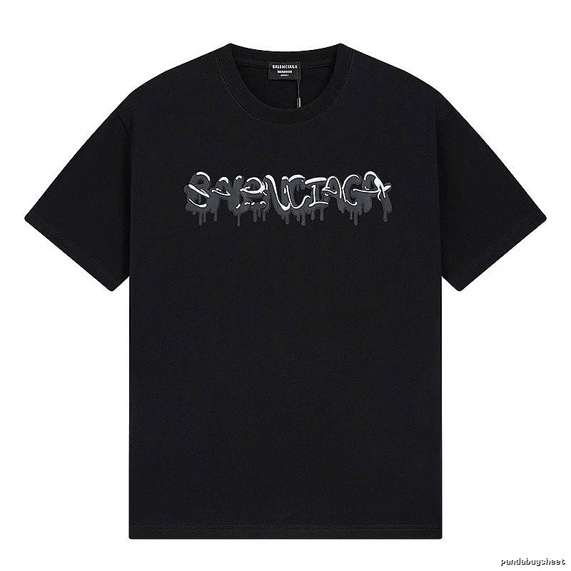 Balenciaga graffiti-style black T-shirt