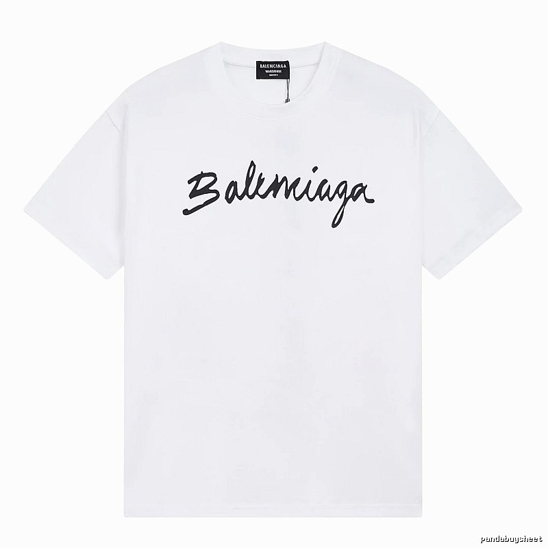 Balenciaga Handwritten Signature Casual White T-shirt