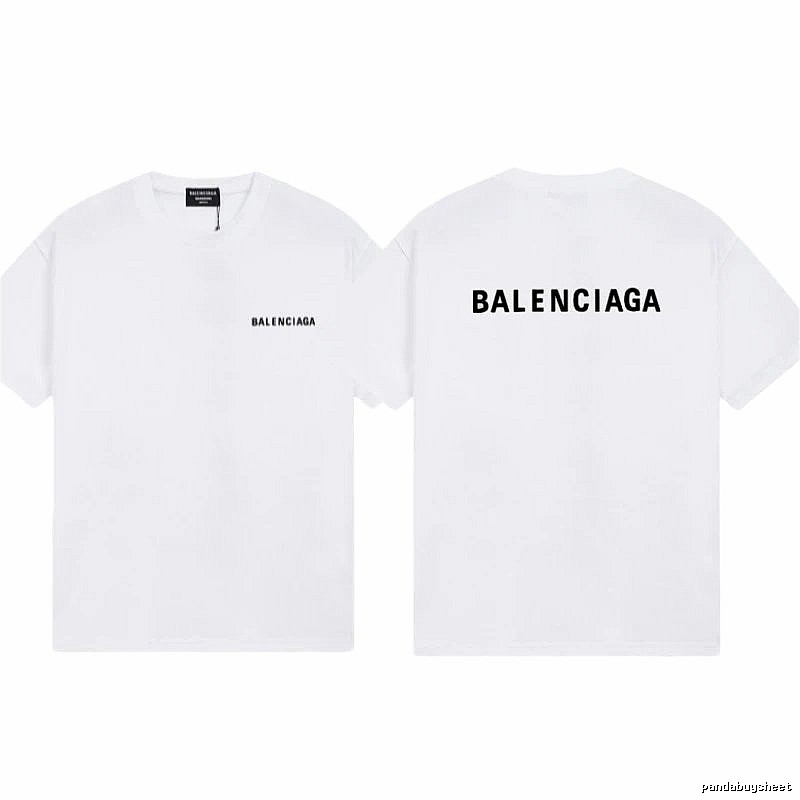 Balenciaga Letter Print Street Style White T-Shirt