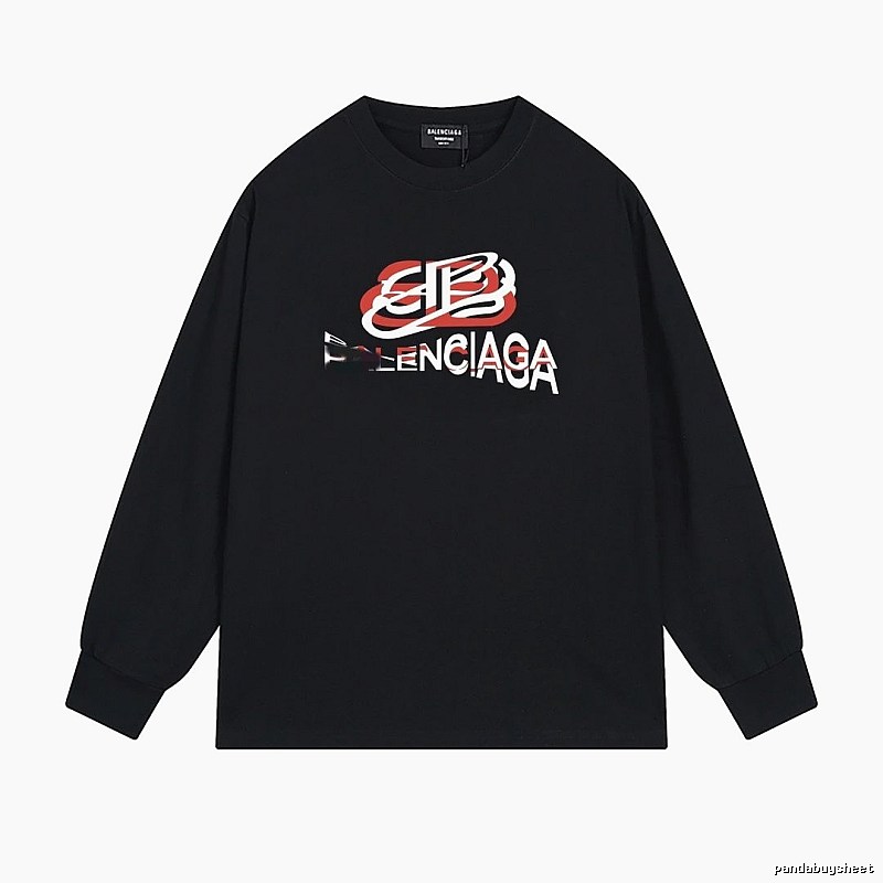 Balenciaga letter-style black T-shirt