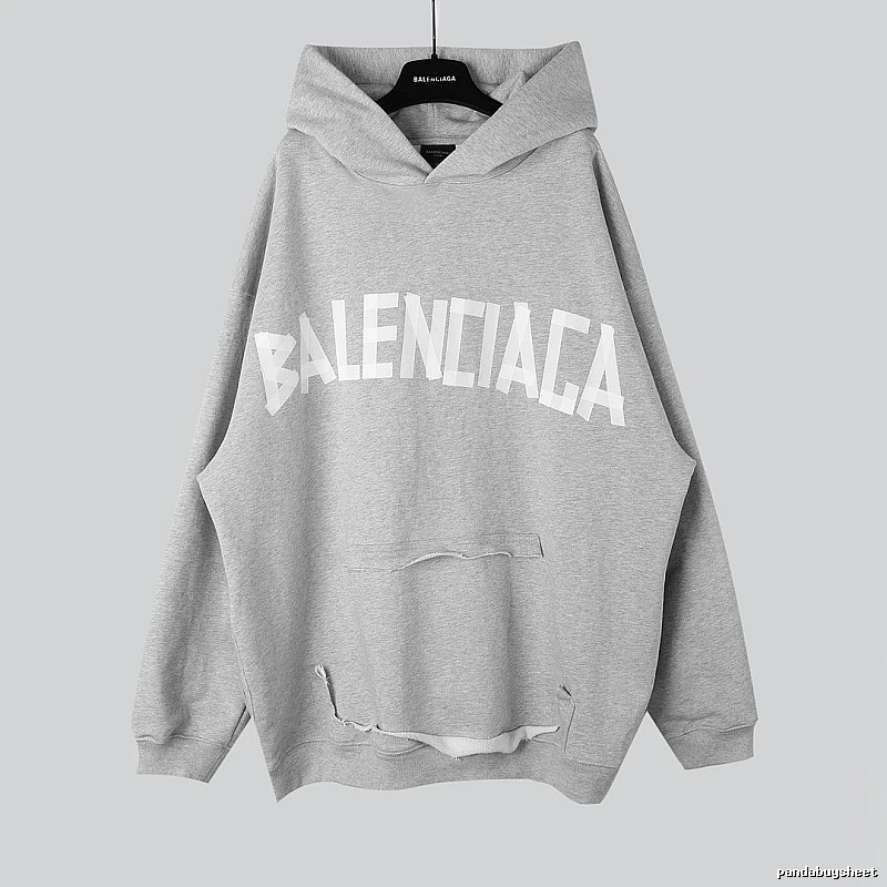 Balenciaga letter-style grey sweatshirt