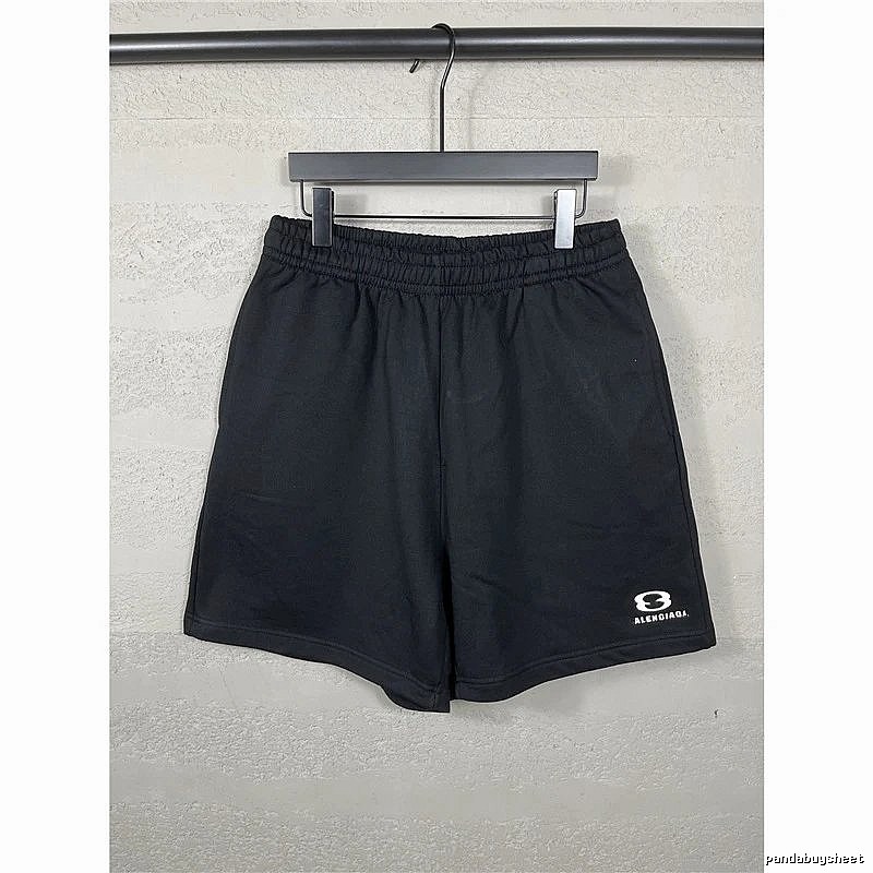 Balenciaga minimalist style black shorts