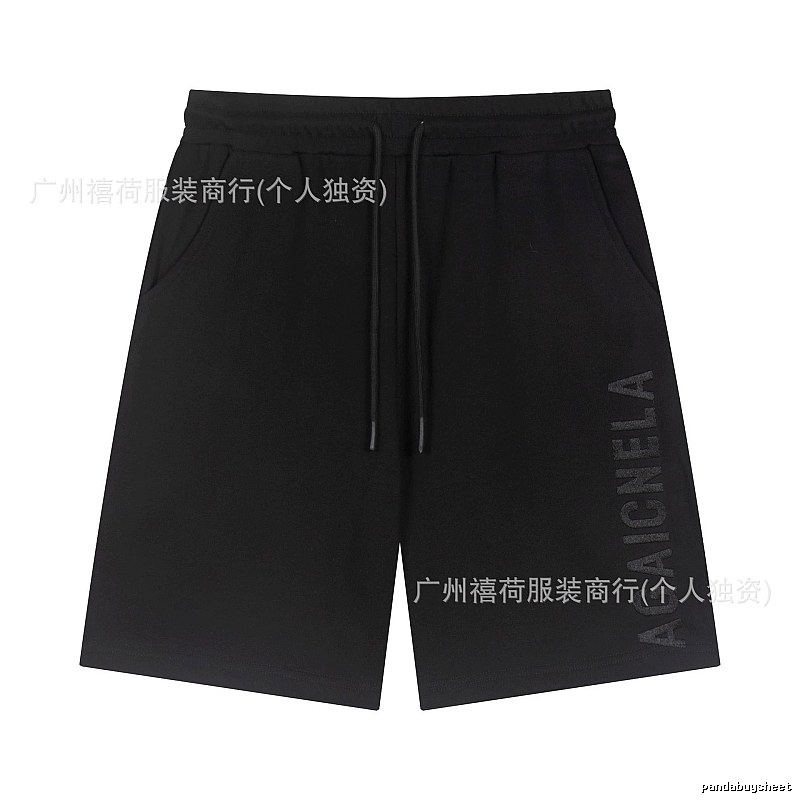 Balenciaga minimalist style black shorts