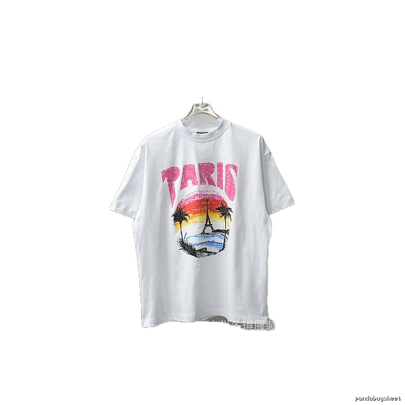 Balenciaga Printed Casual White T-shirt