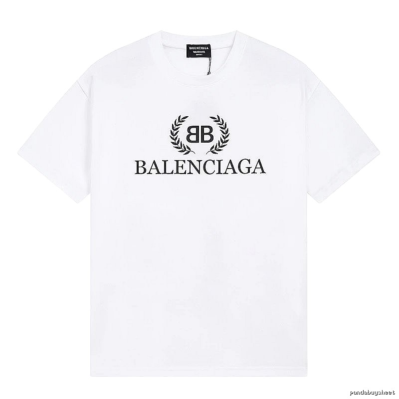 Balenciaga Printed Simple White T-shirt