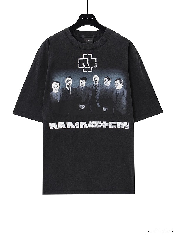 Balenciaga Rock Style Black T-shirt