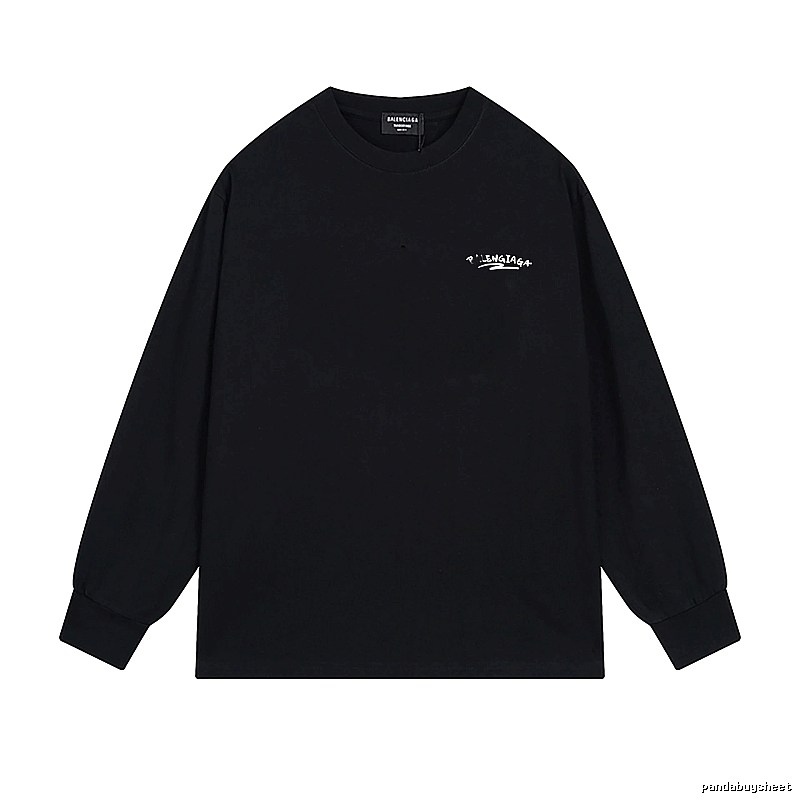 Balenciaga simple style black long-sleeved shirt