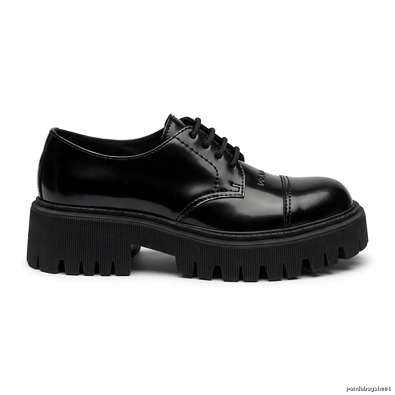 Balenciaga thick-soled British-style leather shoes