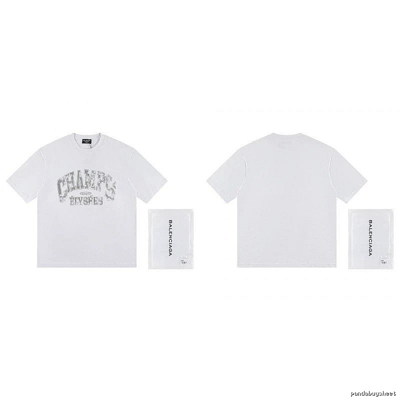 Balenciaga Vintage Distressed Lettering White T-Shirt