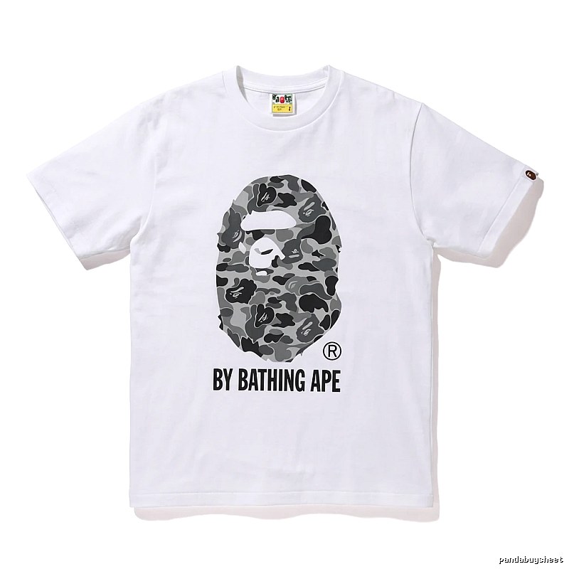 Bape Ape Head Camouflage Style White T-shirt