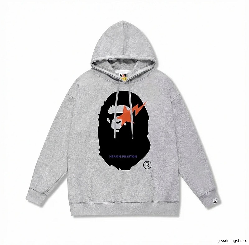 Bape Ape Head Grey Hoodie