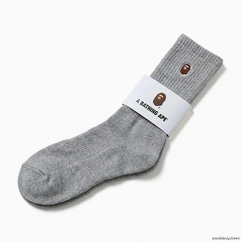 Bape Ape Head Grey Trendy Socks
