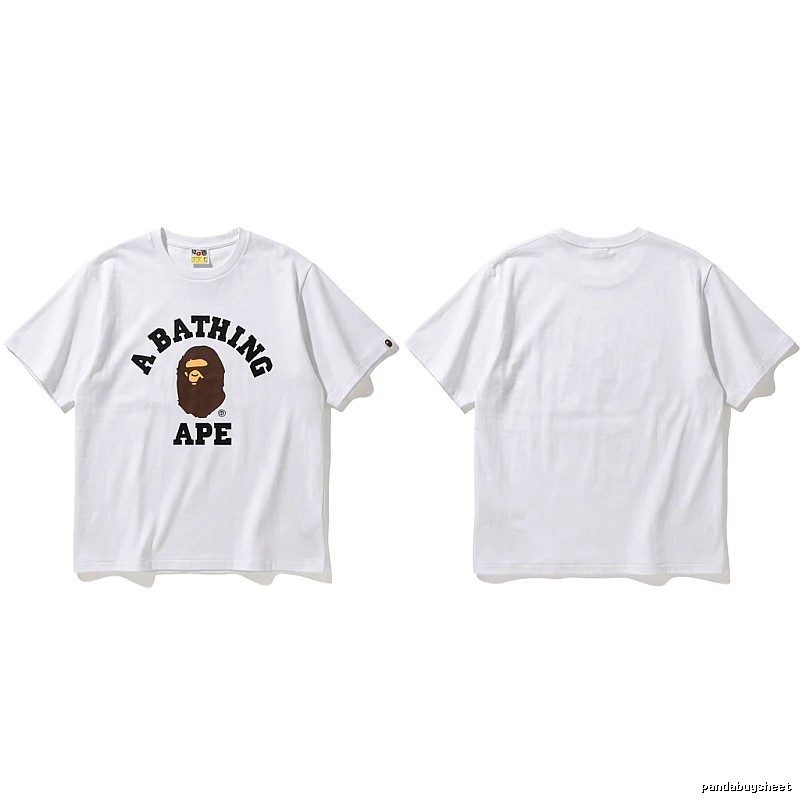 Bape ape head minimalist style white T-shirt