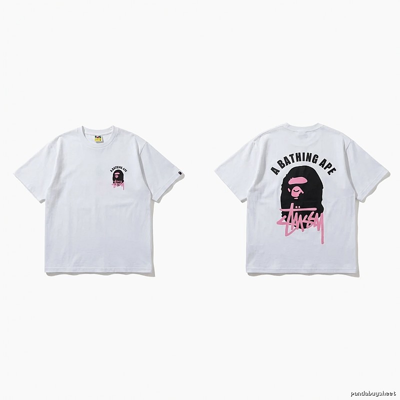 Bape Ape Head Trendy and Cool Style White T-shirt