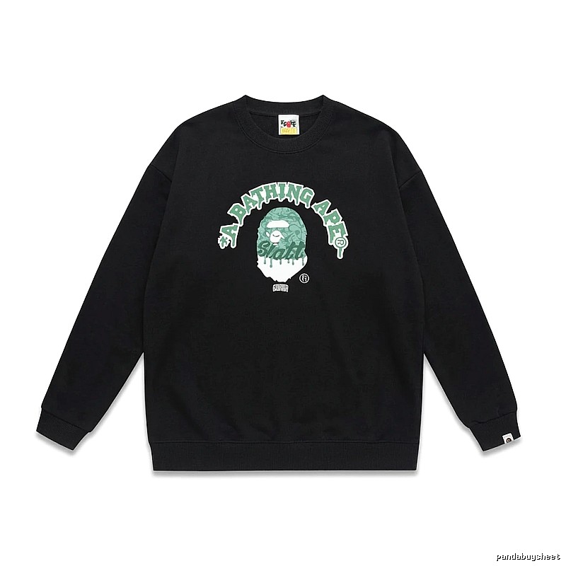 Bape Ape Head Trendy Cool Black Sweatshirt