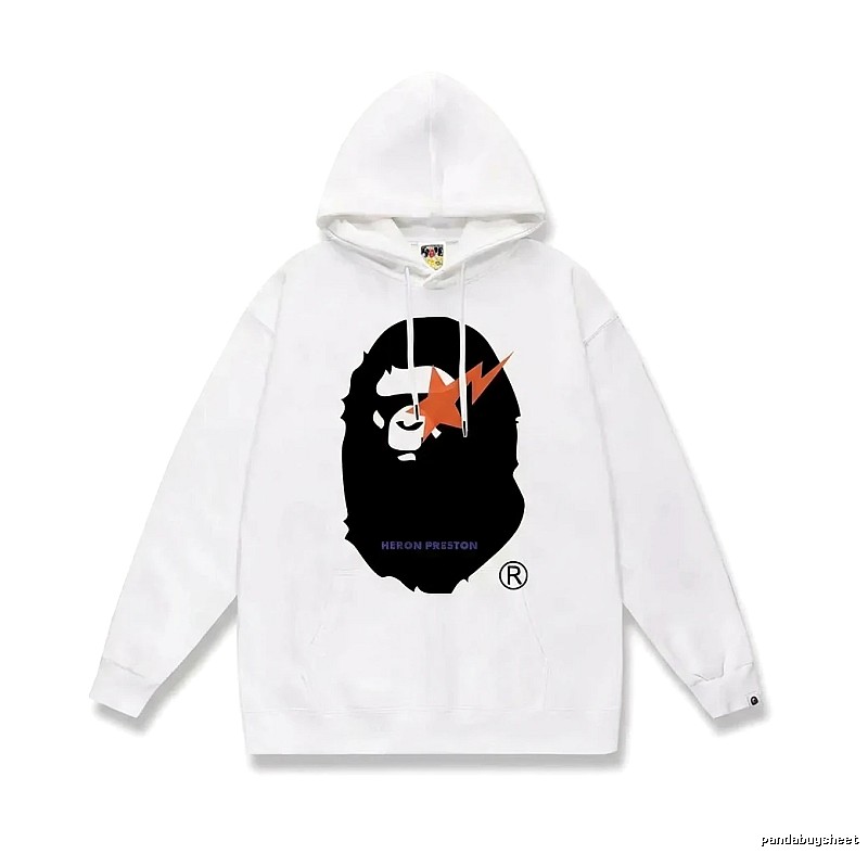 Bape Ape Head Trendy White Sweatshirt