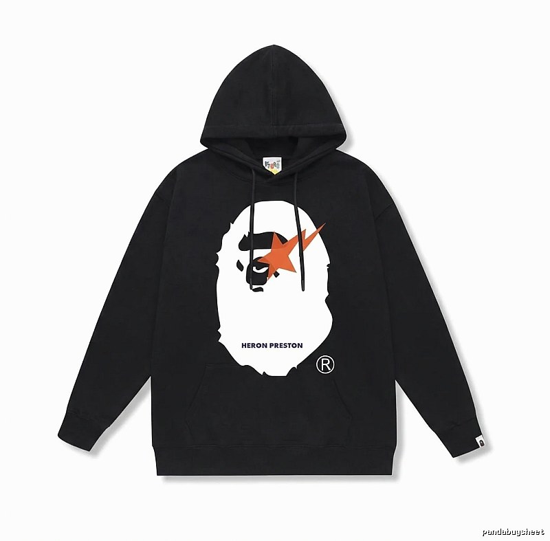 Bape Ape Retro Style Black Hoodie