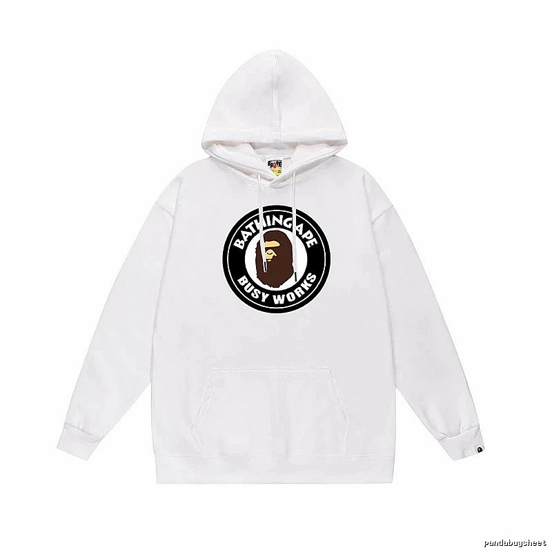 Bape Black Label Casual Style White Hoodie