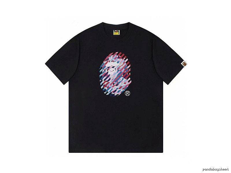 Bape camouflage style black T-shirt
