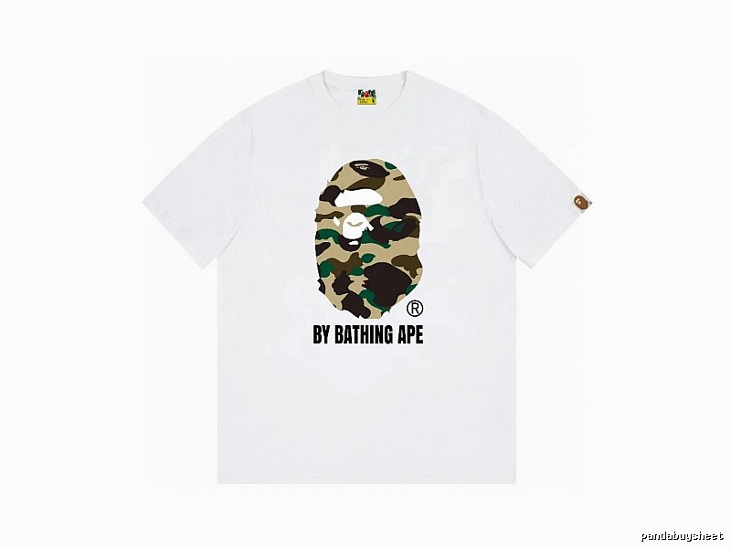 Bape camouflage style white T-shirt