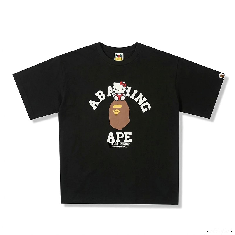 Bape Co-branded Black Trendy T-shirt