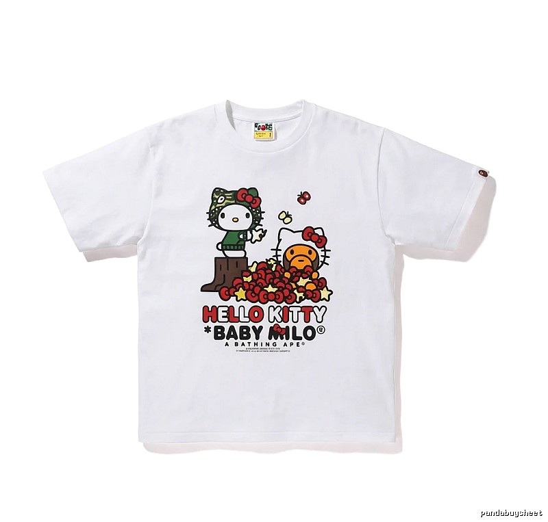 Bape Hello Kitty Co-branded White T-shirt