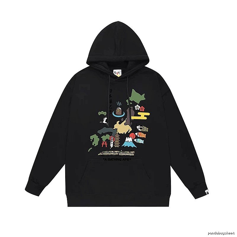 Bape Japanese-style black hoodie