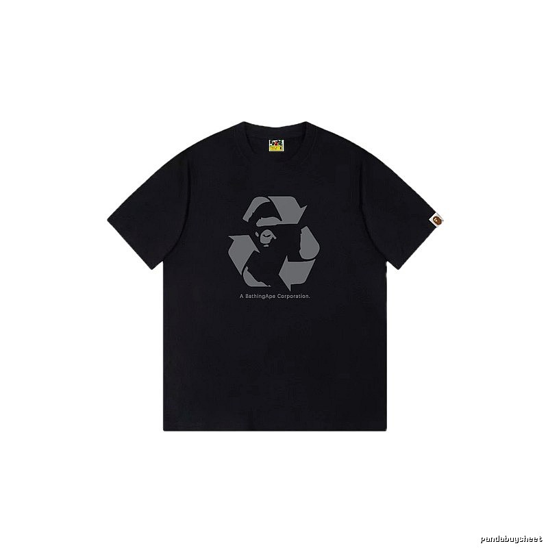 Bape Recycling Series Black Short Sleeve
