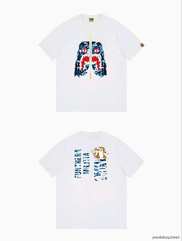 Bape Shark Print White T-shirt